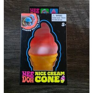 Schylling NeeDoh Nice Cream Cone Squishy Fidget Sensory Toy Orange BRAND NEW